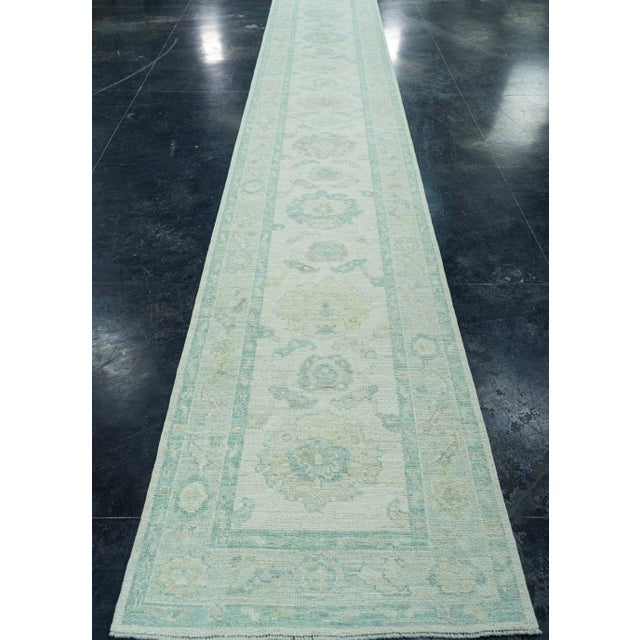 Turkish Oushak Rug 2'10" x 18'8" #19245 For Sale In Houston - Image 6 of 8