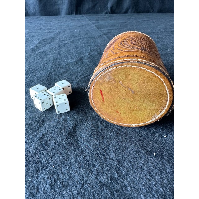 Animal Skin 1960s Custom Leather Dice Cup For Sale - Image 7 of 7