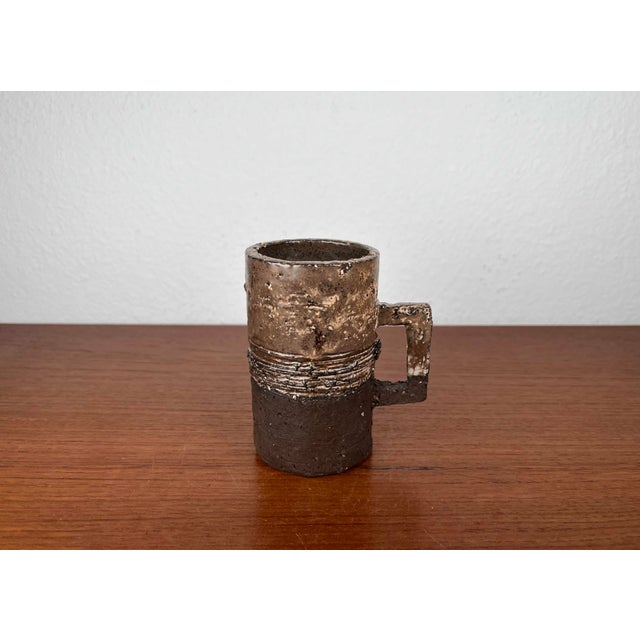 Mid-Century Modern Danish Studio Pottery Mug Vase by Robert Rob Bentsen, 1960s For Sale - Image 13 of 17
