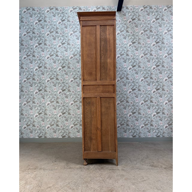 Large Antique Oak Wardrobe, 1890s For Sale - Image 4 of 12