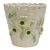 Vintage Belleek Ireland Porcelain Floral Basketweave Motif Spill Vase For Sale