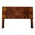 Mid-Century Attributed Lane Staccato Brutalist Walnut Queen Headboard For Sale