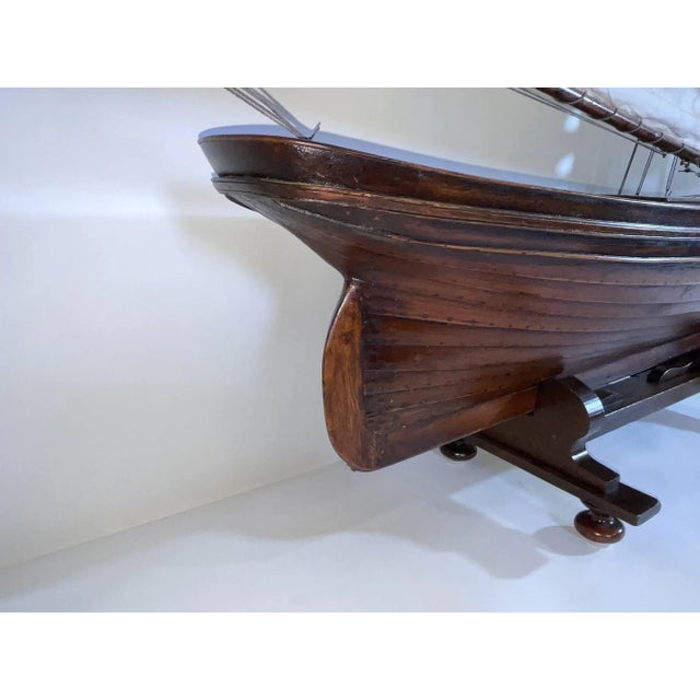 Wood Vintage Pond Yacht with Makers Badge For Sale - Image 7 of 12
