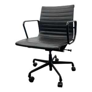 1910s Herman Miller Black Eames Aluminum Group Office Chair