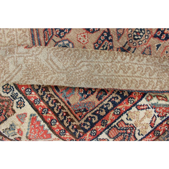 Antique Persian Serab Gallery Runner With Camelhair Field and Geometric Motifs For Sale - Image 11 of 11