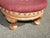 Footstool ~ Vintage French Country Burgundy Floral Round Needlepoint Footstool#2 For Sale - Image 10 of 14