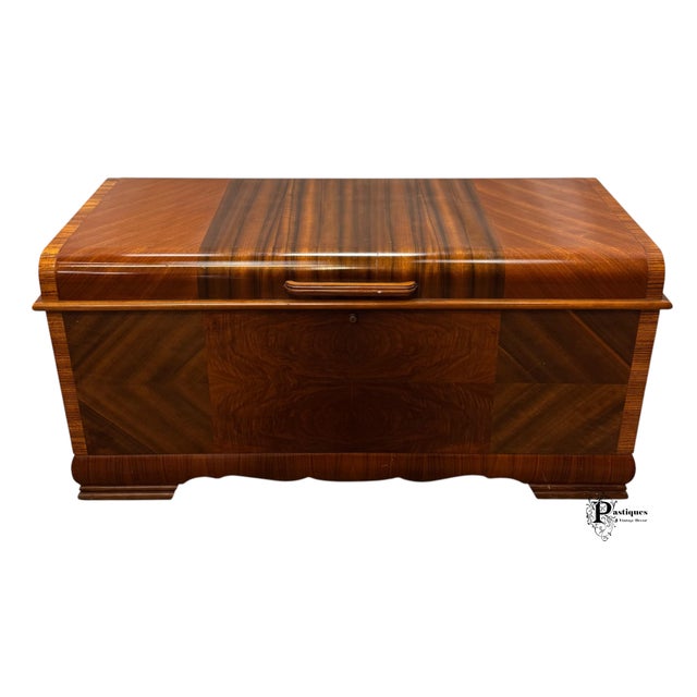 Vintage Art Deco Style Blanket Chest / Trunk by Lane featuring High Quality Construction, Beautiful Panels of Walnut,...