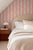 Traditional Garden Leaf Stripe Grasscloth Wallpaper by House Party | Blush Pink & Coral | 8 Yards For Sale - Image 3 of 7