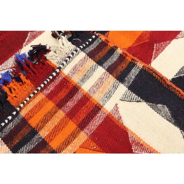 Late 20th Century Late 20th Century Vintage Persian Striped Kilim Rug, 04'10 X 08'04 For Sale - Image 5 of 9