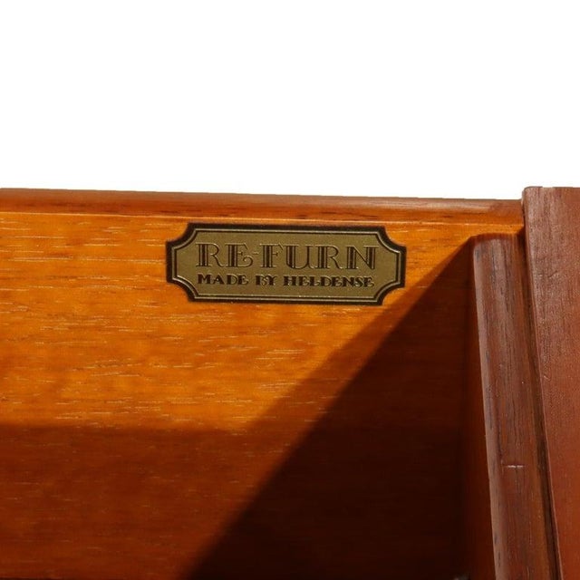 1920s Antique Mahogany & Satinwood Two Door Five Drawer China Cabinet Circa 1920 For Sale - Image 5 of 13