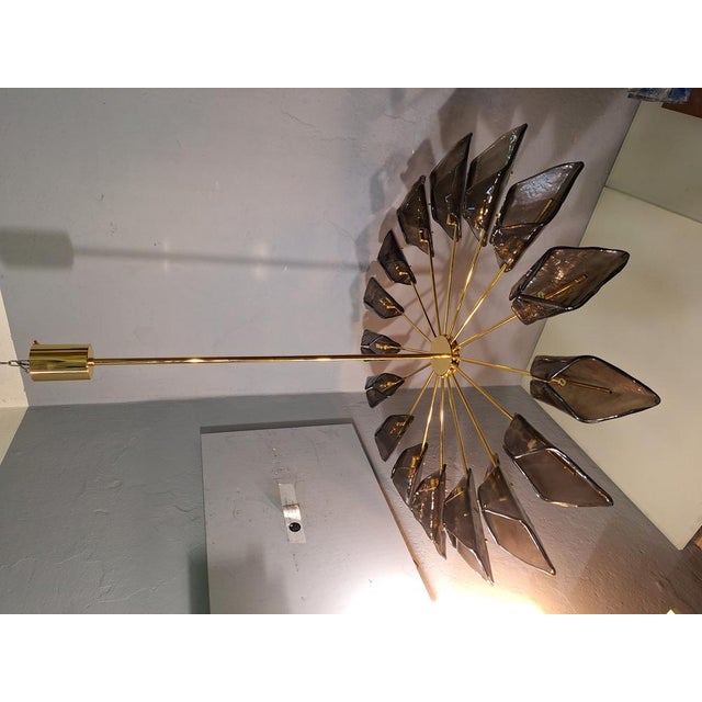 Vintage Chandelier in Brass by Alain Delon For Sale - Image 9 of 18