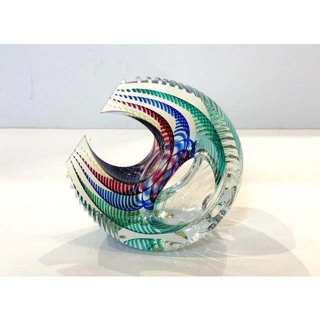 Transparent 1980s Kit Karbler Glass Sculpture For Sale - Image 8 of 8