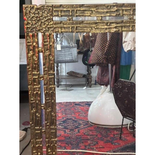 Vintage Mirror with Bronze Frame, 1970s For Sale - Image 6 of 11