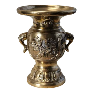 19th Century Du Zongfu Gilded Bronze Vase