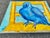 Blue Parrot on Yellow Chair Oil Painting Original Art For Sale - Image 4 of 7