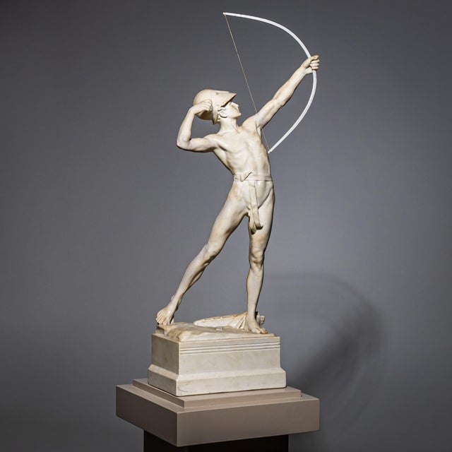 Traditional After Ferdinand Lugerth, Archer, 1909, Artificial Marble For Sale - Image 3 of 9