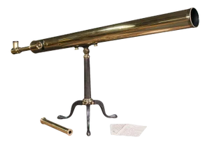 1920s Large Antique English Library Telescope by Broadhurst & Co