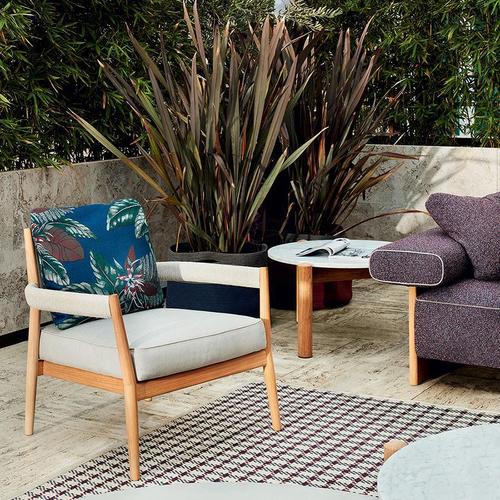 Teak, Rope and Fabric Dine Out Armchairs by Rodolfo Dordoni for Cassina, Set of 2 For Sale - Image 9 of 10