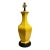 1970s Asian Modern Yellow Crackle Table Lamp For Sale