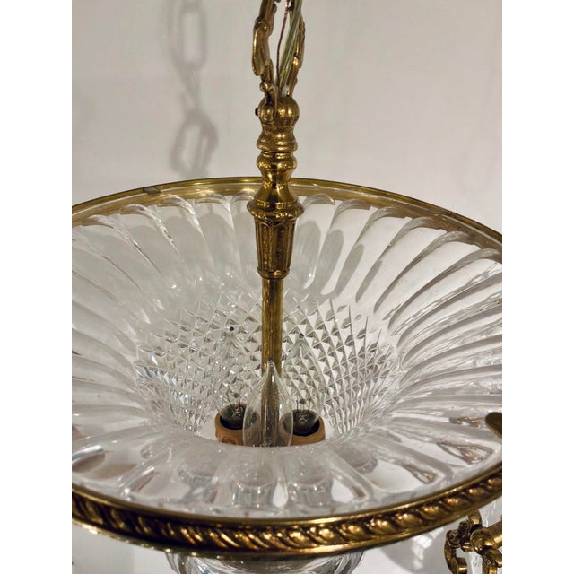 Myran Allan Luxury Lighting Italian Hand Cut Leaded Crystal Bronze Pendant Light For Sale In Atlanta - Image 6 of 6