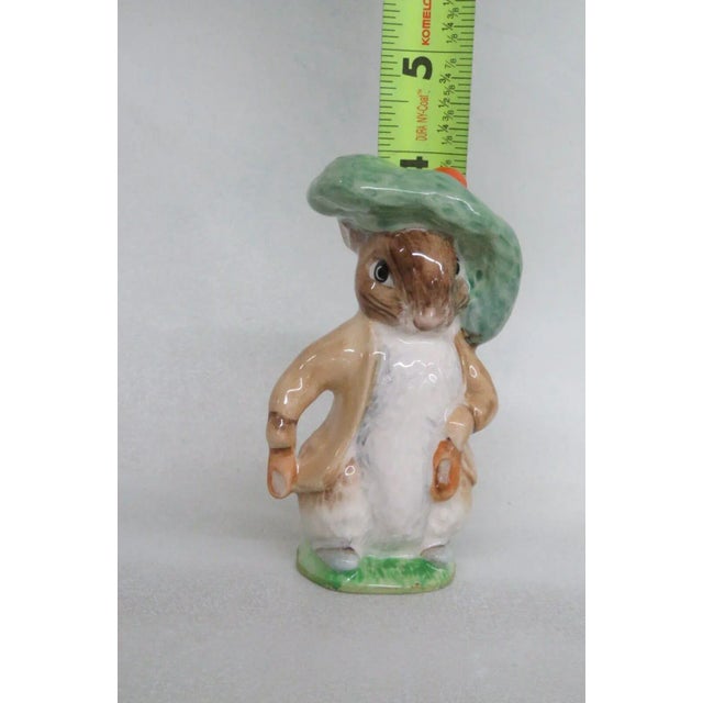 1940s Beswick England Porcelain Beatrix Potter Benjamin Bunny Rabbit Figurine For Sale - Image 5 of 7