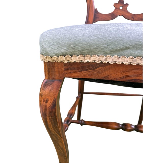 Antique Victorian Rosewood Parlor or Dressing Chair For Sale - Image 10 of 12