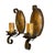 Circa 1920’s Pair of Polychrome Painted Botanical Wall Sconces For Sale - Image 4 of 8