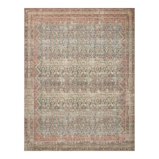 Angela Rose x Loloi Aubrey Rug Ocean / Spice 3'-9" x 5'-6" Accent Rug For Sale