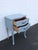 French Shabby Chic Serpentine Painted Gray Nightstand Side End Table 6635 For Sale - Image 4 of 15