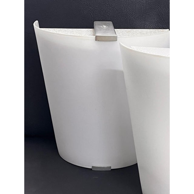 Vintage Wall Lamps in Etched Glass and Metal by Martinelli Luce, Italy, 1980s, Set of 2 For Sale - Image 6 of 9