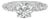 14K White Gold 3 1/5 Cttw Lab Grown Diamond Vintage Style Engagement Ring - Size 7 For Sale