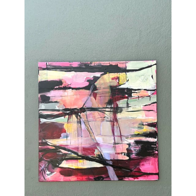 Vintage Abstract Expressionist Oil Painting on Canvas For Sale - Image 10 of 12