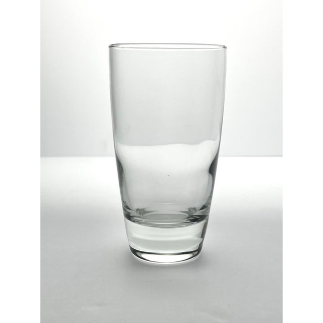 Contemporary Modern Minimalist Clear Heavy Thick Tumbler Highball Glasses - Set of 5 For Sale In Dallas - Image 6 of 6