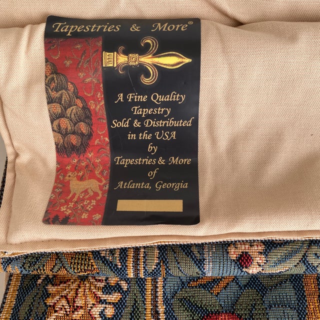 Green Gobly's French Tapestry in Classic Woodpecker Design by William Morris With Hanging Rod For Sale - Image 8 of 12