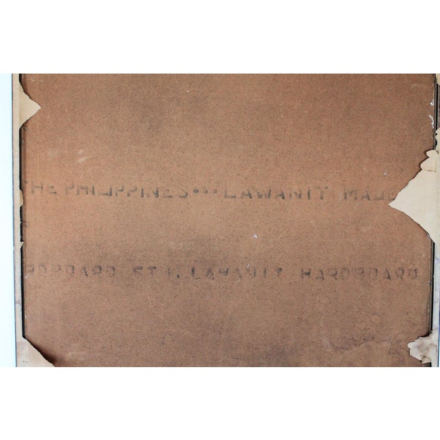 Vintage Framed Tiger Painting on Board For Sale - Image 12 of 12