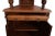 This antique French walnut corner cupboard, made circa 1880, features a rare raised panel door style with intricate...