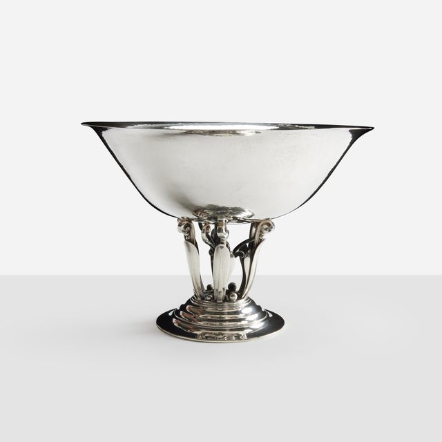 Georg Jensen Sterling Silver Centerpiece Bowl by Johan Rohde for Georg Jensen For Sale - Image 4 of 8