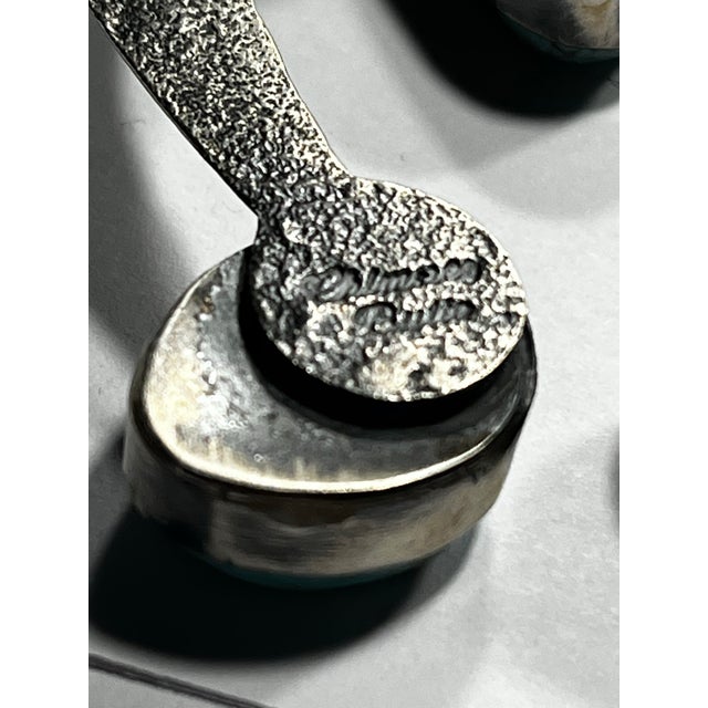 1990s 1990s Chimney Butte Native American Sterling Silver and Turquoise Naja For Sale - Image 5 of 5