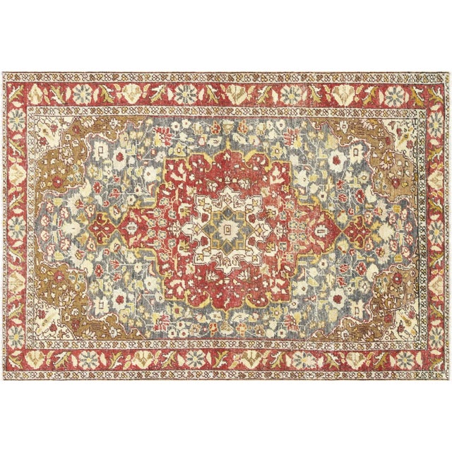 Textile 1960s Turkish Oushak Rug For Sale - Image 7 of 7