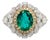 Exceptional Gia Certified Emerald in a Bespoke Heirloom Setting: Solid 14k Gold, Size 6.75 For Sale