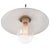 Mid-Century Modern Vintage White Enamel, Brass and Clear Glass Pendant Lights For Sale - Image 3 of 6