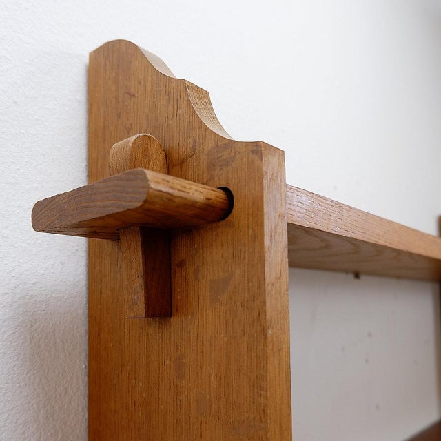 Arts & Crafts Style Pegged Wall Hung Shelves, 1960s For Sale - Image 11 of 13