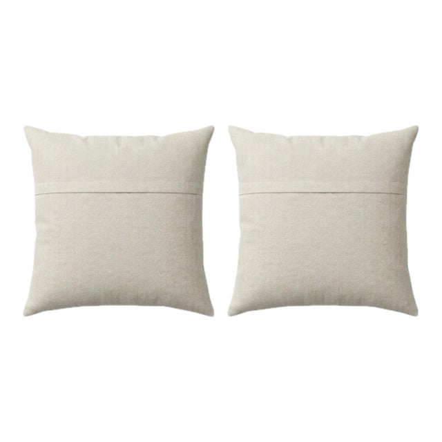 Brown Faded Suzani Bedding Pillow Cover 22'' X 26'' - Set of Two For Sale - Image 4 of 4