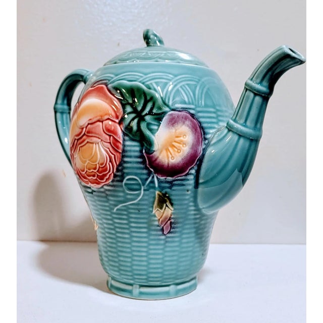 French 1940s Cafetiere Genevieve Lethu Porcelain Tea Pot For Sale - Image 3 of 12