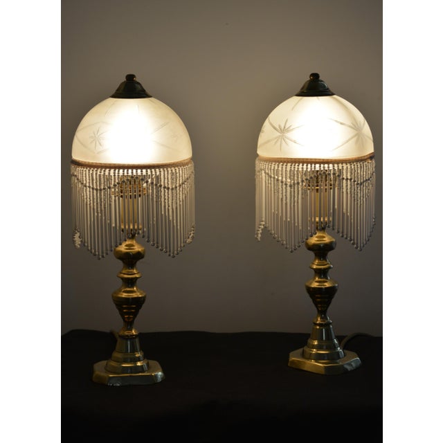 Victorian Brass Table Lamps, 1870, Set of 2 For Sale - Image 9 of 15