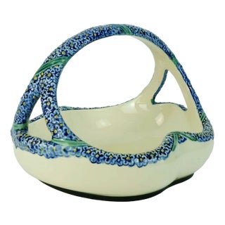 Art Nouveau Model No. 1255 Bowl with Handle by Wilhelm Süs for Karlsruhe Majolika For Sale