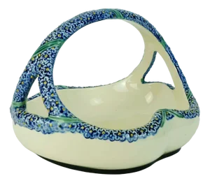 Art Nouveau Model No. 1255 Bowl with Handle by Wilhelm Süs for Karlsruhe Majolika