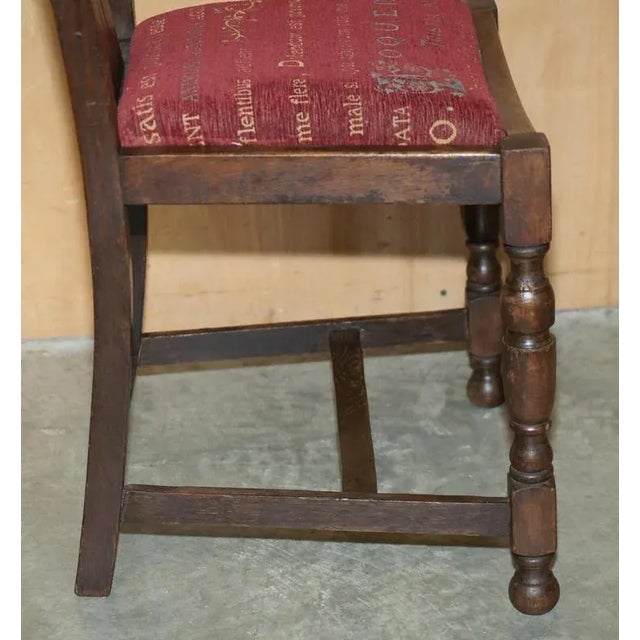 Englis Art Deco Hall Chair in Oak, 1930s For Sale - Image 9 of 13