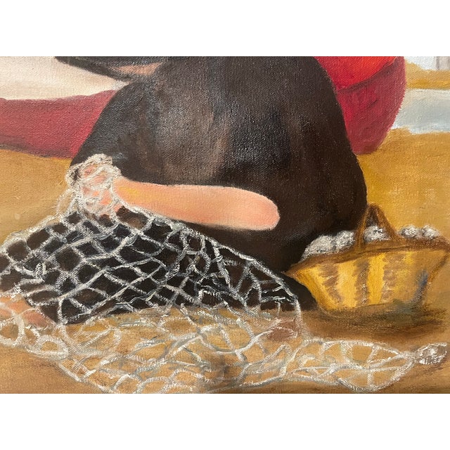 Late 20th Century Mid-Century Jane Wells “Costa Brava, Spain” Framed Studio Artist Painting, Signed For Sale - Image 5 of 11