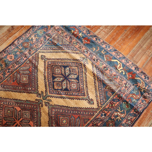 An early 20th century tribal highly decorative Persian Serab wide runner. Great quality and great condition. Accents in...